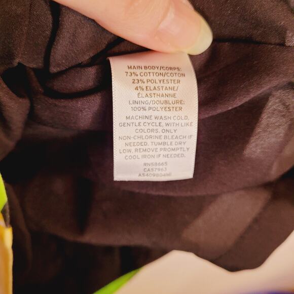 1901 womens black and green floral print cotton poplin v-neck romper size XS - Picture 7 of 10